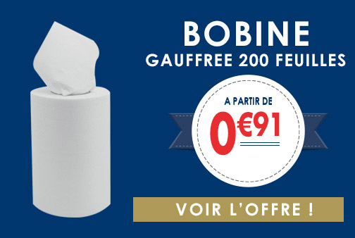 bobine essuyage gaufree 200 feuilles