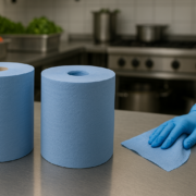 bobine bleue pour les cuisines professionnelles, agroalimentaire et boulangerie