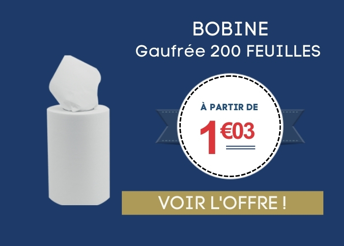bobine gaufree 200 feuilles